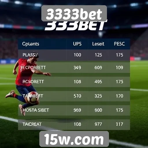 Comparação das odds oferecidas pelo 3333bet